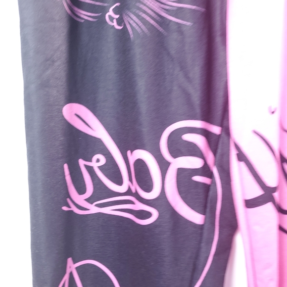 Black and Pink Baggy Joggers Y2K - Picture 3 of 7